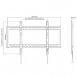 Fits Panasonic TV model TX-65AX902B Black Flat Slim Fitting TV Bracket