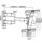 Fits Panasonic TV model TX-L55WT65B  White Swivel & Tilt TV Bracket